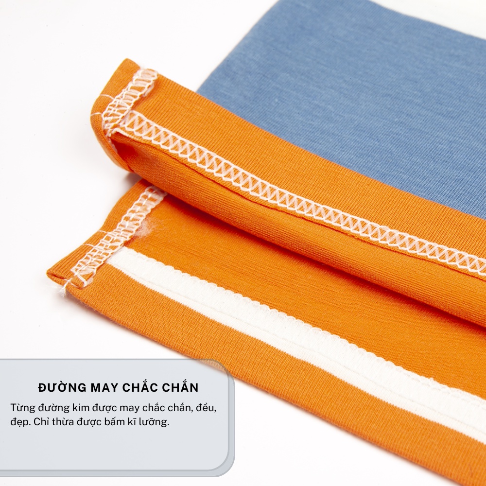 Áo thun nam ngắn tay sọc ngang trung niên vải cotton dày mềm mát loại áo thun nam có cổ có túi ATHUN15