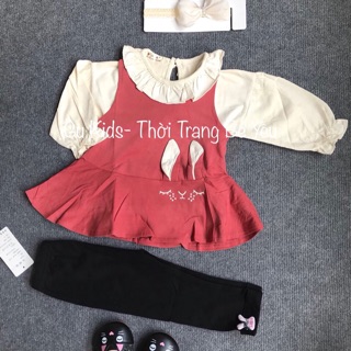 Sét áo nỉ tai thỏ 2 chi tiết