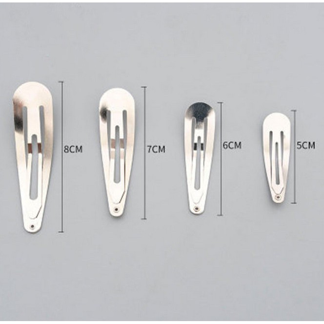 Set 10 kẹp tóc kim loại hình giọt nước thời trang cho nữ