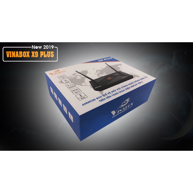 VINABOX X9 PLUS – NEW 2019 - RAM 2G - ĐIỀU KHIỂN BẰNG GIỌNG NÓI – THIẾT KẾ ĐẲNG CẤP