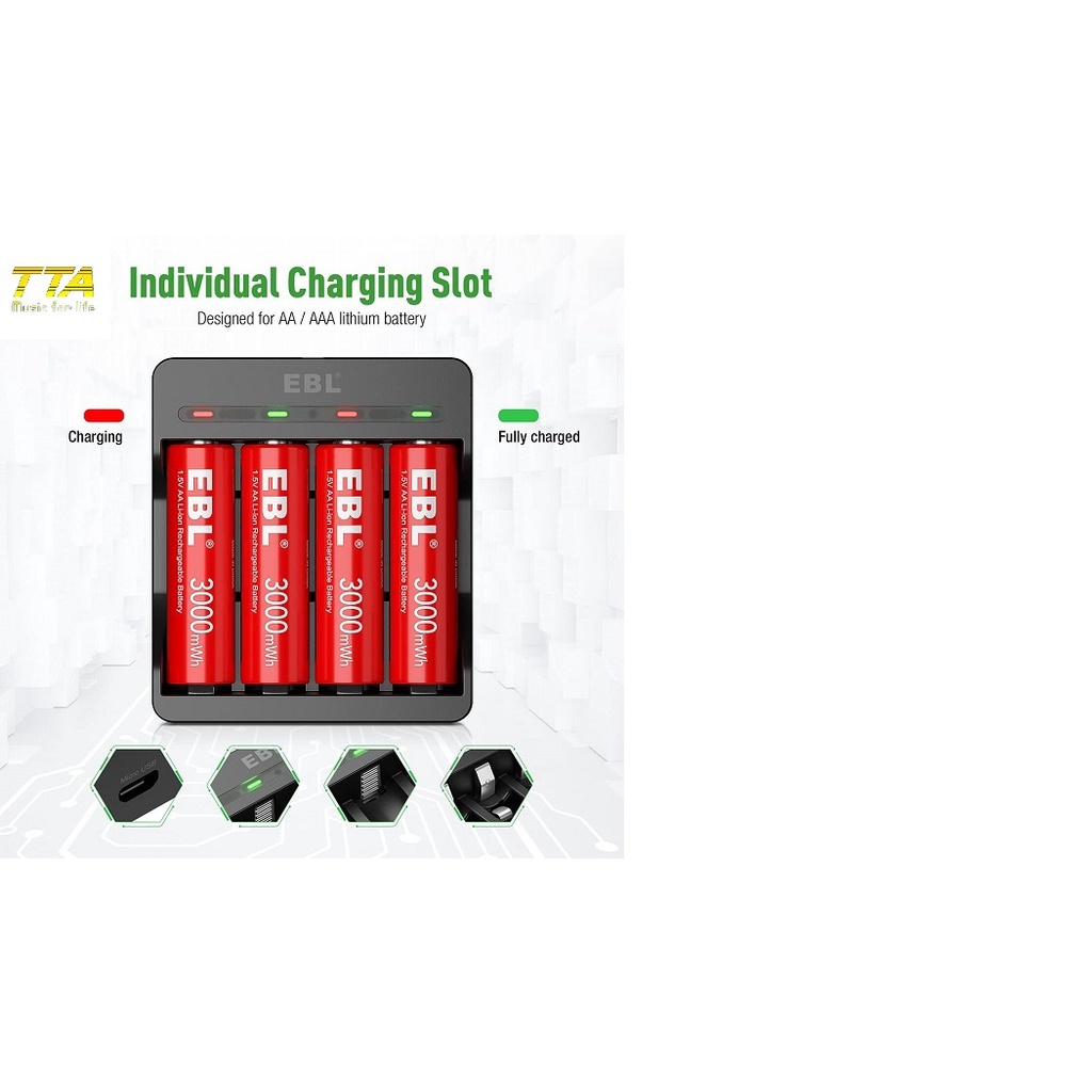 Pin sạc, pin sạc 1.5V, pin sạc pisen, pin EBL, pin sac tenavolts