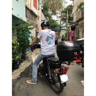 Combo lắp đặt gồm thùng xe E250N2 và baga sau cho xe Cub