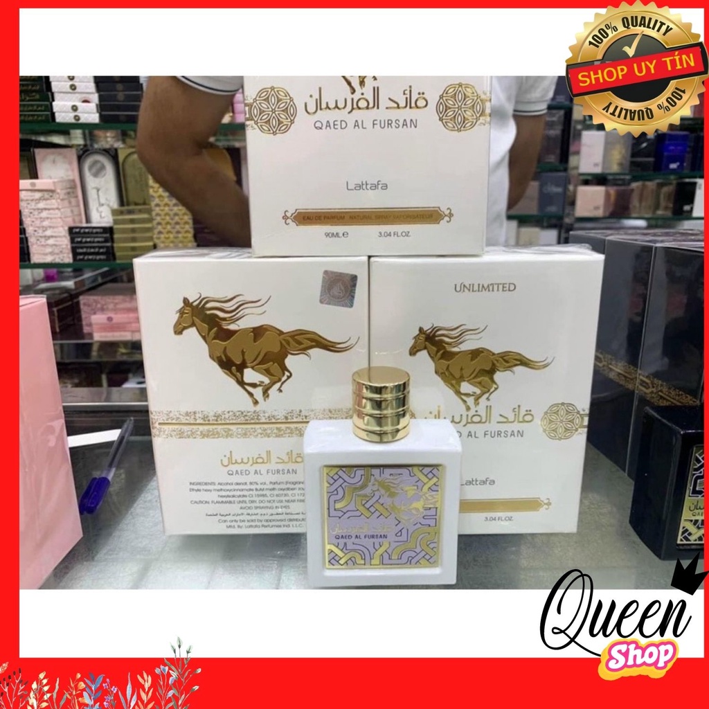 Nước hoa Dubai Lattafa Qaed Al Fursan Unlimited 100ml EDP cho Nữ- Phiên bản màu trắng Tinh khôi