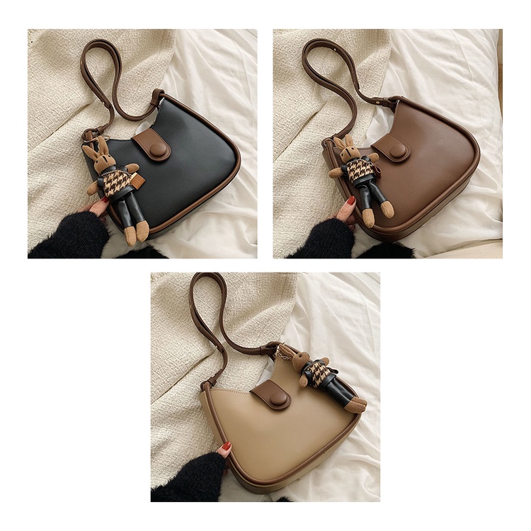 Túi xách nữ đẹp đeo chéo kẹp nách MUNGA chất da cao cấp thời trang công sở đi làm đi chơi TMG08, không kèm móc thú bông