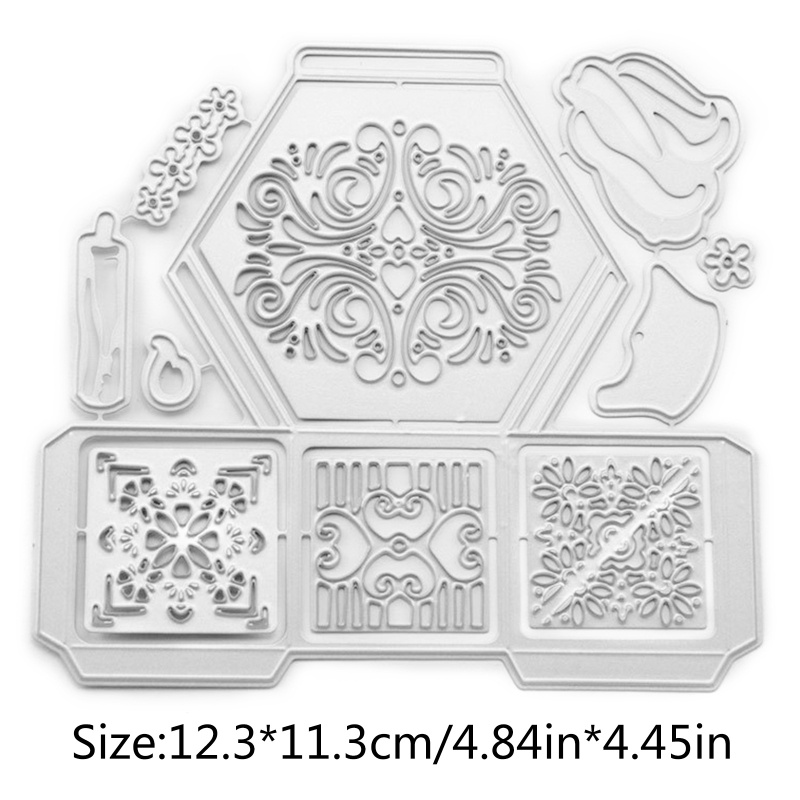 Khuôn Cắt Giấy Kim Loại Hình Hộp Trang Sức Dễ Thương