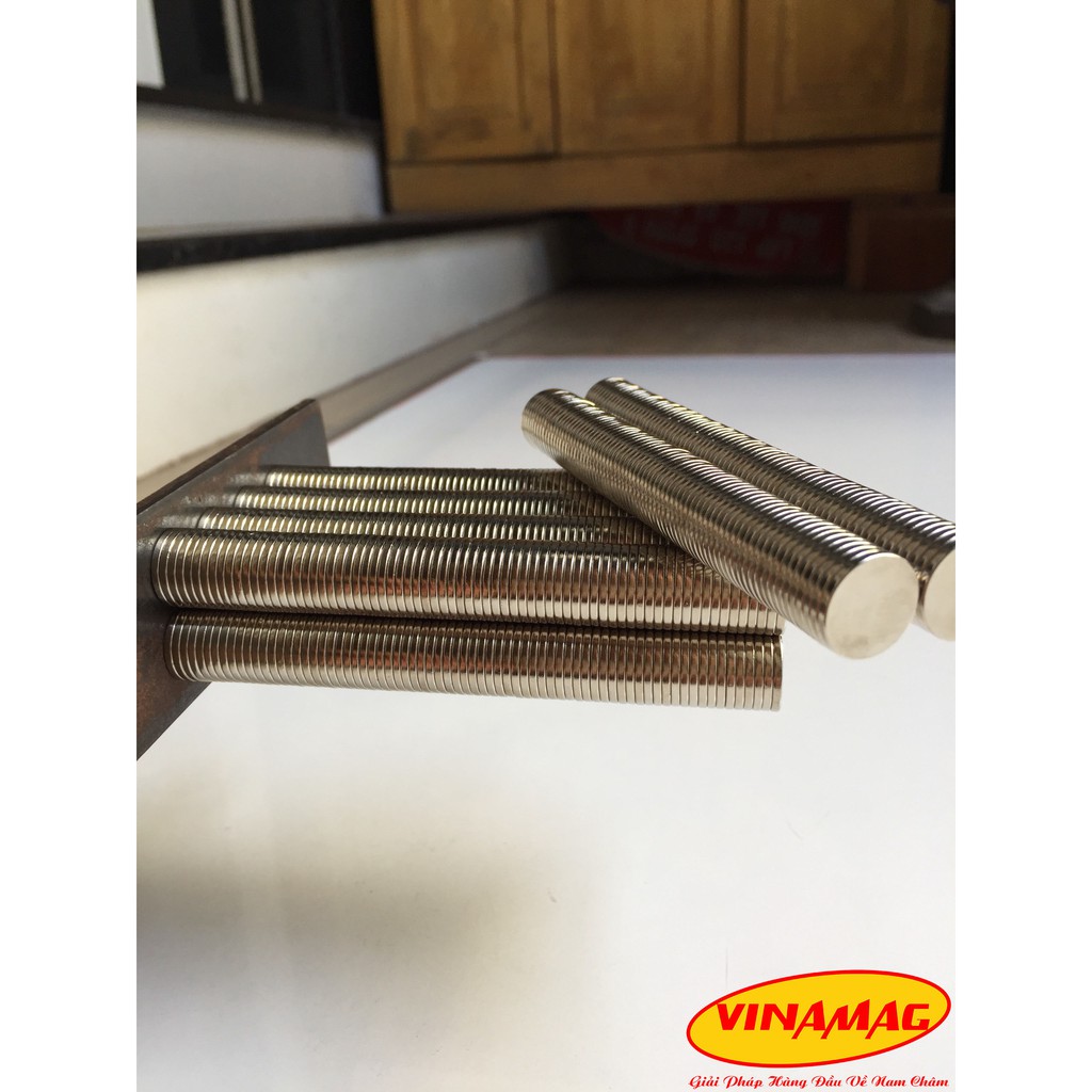 Set 50 Viên 10x1mm nam châm trắng đất hiếm lực từ cực mạnh