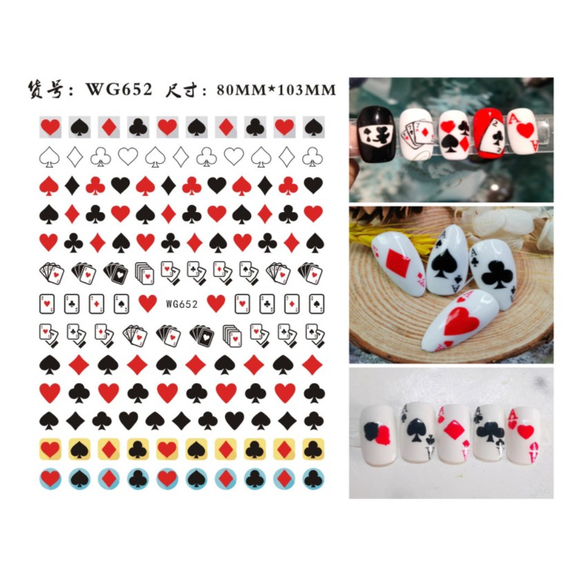 Sticker Lá Bài nhiều mẫu