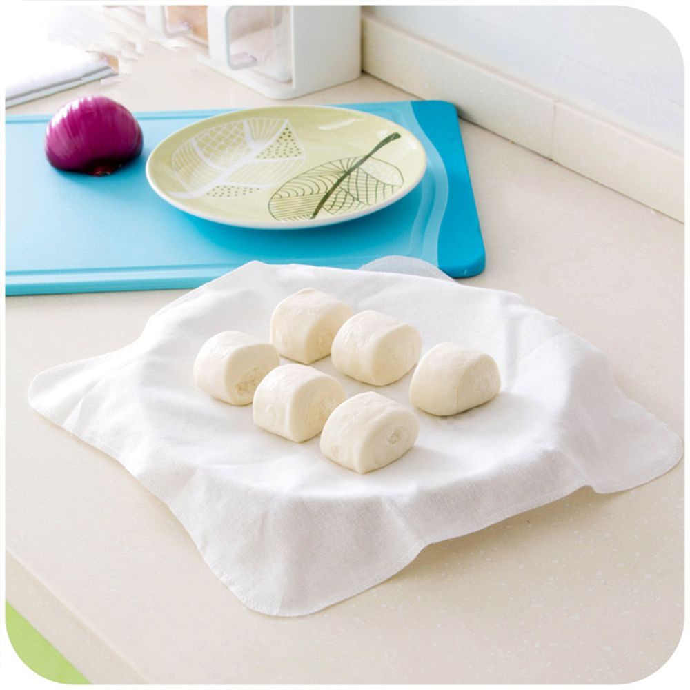 Set 3 khăn vải cotton xô 32*32 Cm làm bánh ngọt/sủi cảo/bánh bao hấp chống dính sáng tạo thiết thực cho nhà bếp tại gia