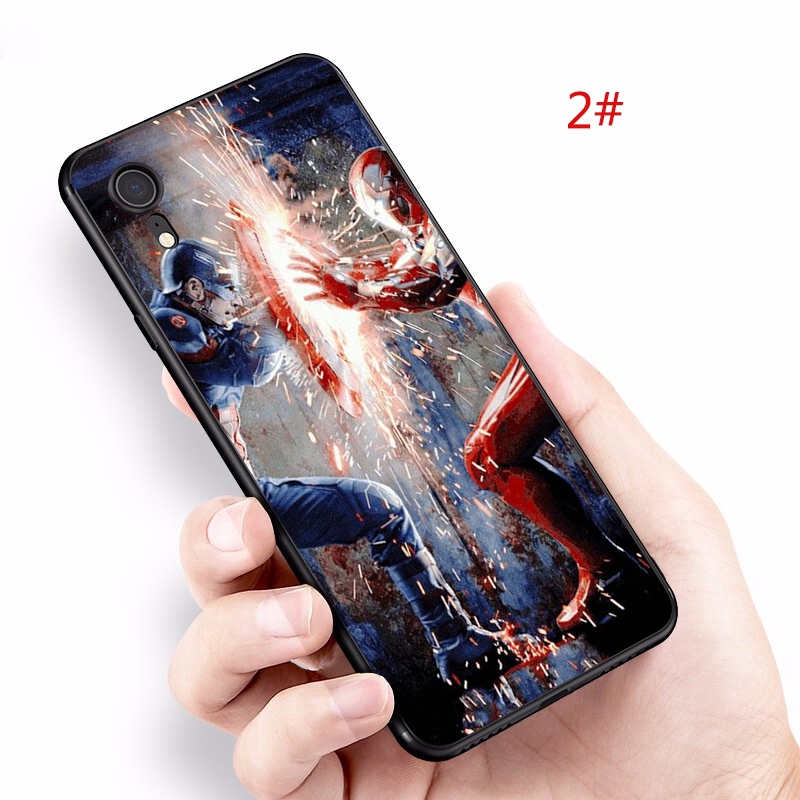 Ốp điện thoại mềm in hình Marvel Avengers dành cho iPhone 5 5s 6s 7 8 Plus X XR XS Max