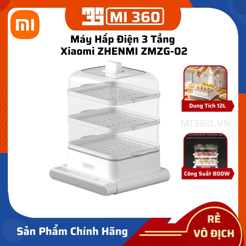 Máy Hấp Điện 3 Tầng Xiaomi ZHENMI ZMZG-02 Chính Hãng ✅ BH 6 Tháng