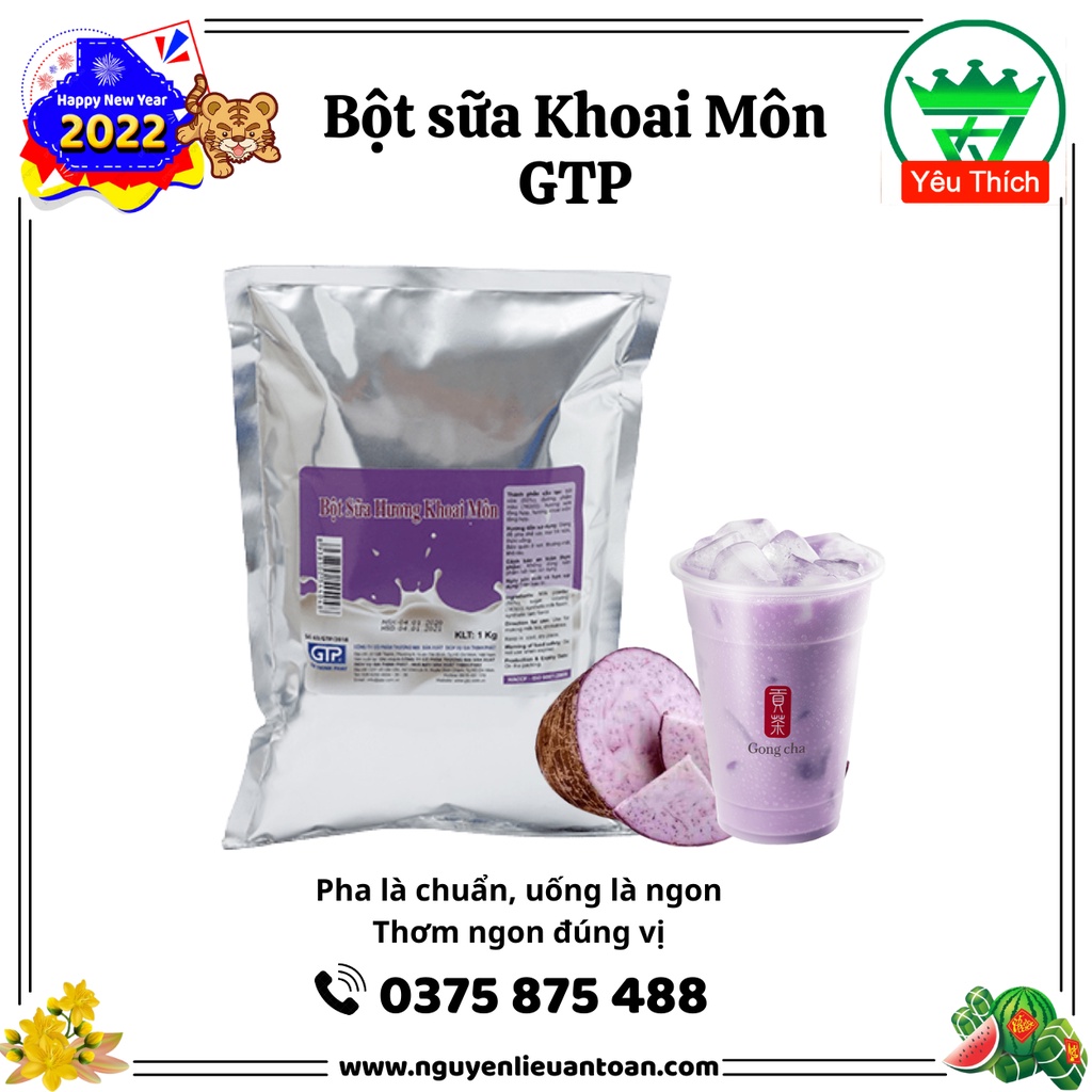 Bột sữa Khoai Môn GTP 1kg Làm Trà Sữa Khoai Môn