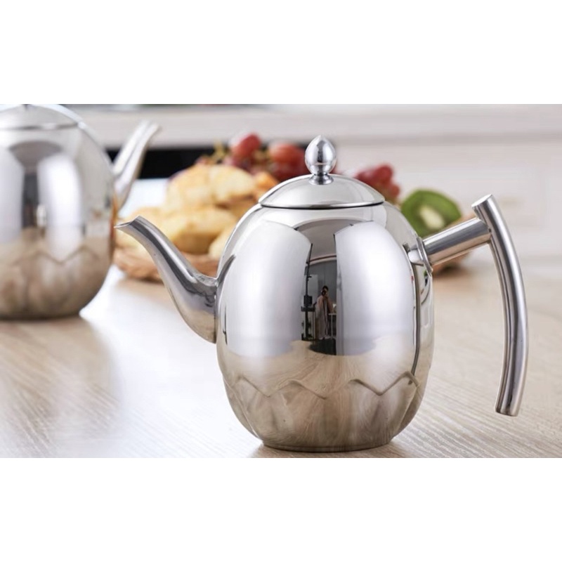Ấm pha trà,pha cà phê có lỗi lọc inox 304 đun được bếp từ hàng cao cấp