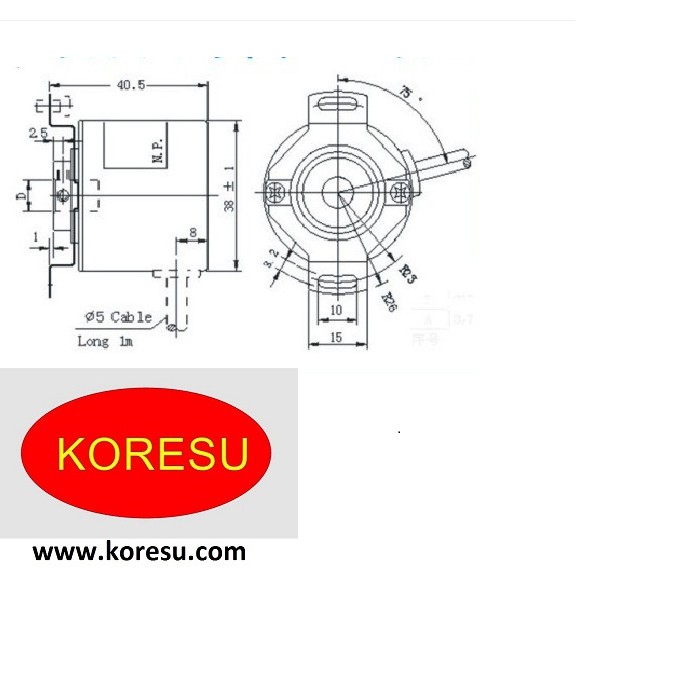 Bộ đếm động cơ, encoder trục rỗng pha AB 400 đến 600 xung