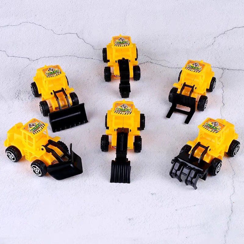 Ô tô đồ chơi trẻ em set 6 xe cẩu cho bé rèn luyện khả năng vận động DC004