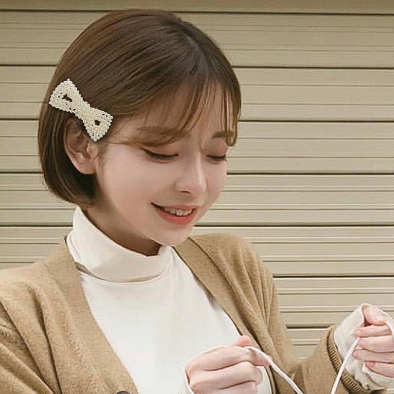 Bộ 4 Kẹp Tóc Đính Ngọc Trai Thời Trang Hàn Quốc