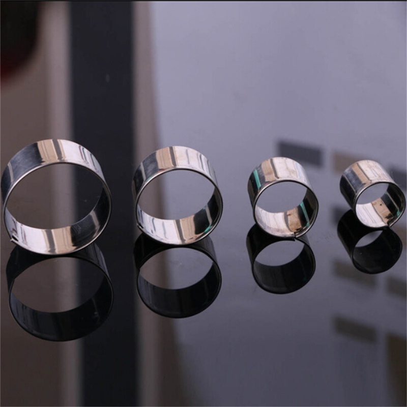 Bộ 4 Khuôn Cắt Bánh Quy Hình Tròn Bằng Thép Không Gỉ