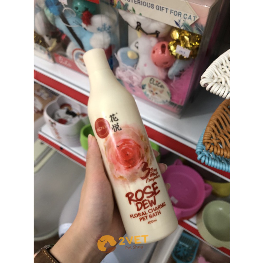 [Sữa Tắm Dành Cho Thú Cưng] Sữa Tắm Flowral Charms Pet Bath - Thể Tích 400ml (Chai) - Chăm Sóc Thú Cưng - Vật Nuôi