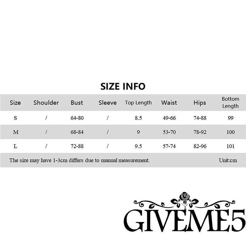 GIVEME-Women Summer Leisure Suit, Solid Color Metal Ring Decoration Strapless Midriff-baring Camisole + Side Split Bust