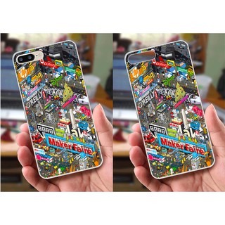 Ốp lưng iPhone 7 Plus / 8 Plus (dẻo viền trắng trong) - Brands
