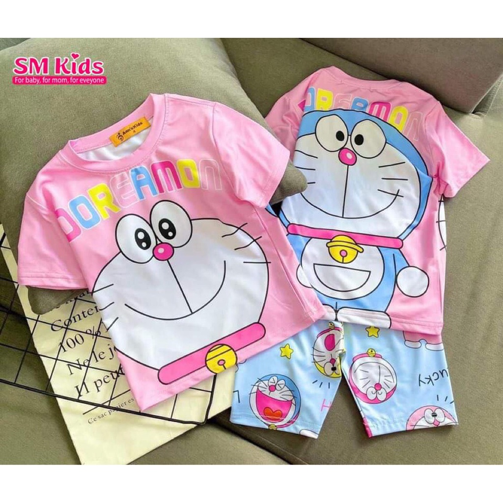 SET THUN HỒNG DOREMON CHO BÉ GÁI