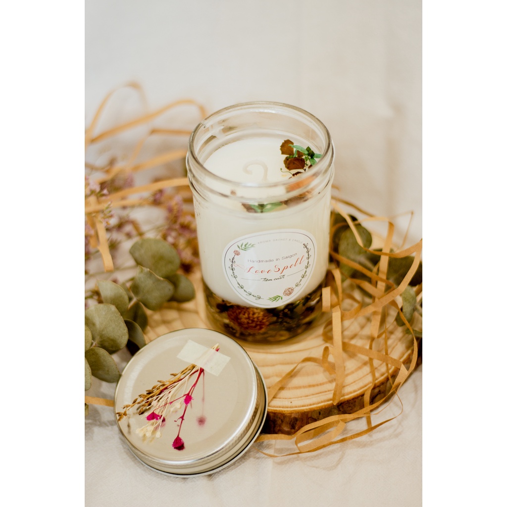 Hũ Thuỷ Tinh Mứt JD Nắp Nhôm 200ml  - Đựng nến thơm, hạt, gia vị, siro, sữa chua, pate, caramen