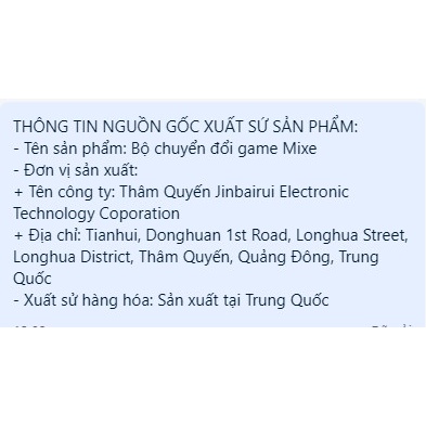 Bộ chuyển đổi game Mixe chơi các game điện thoại