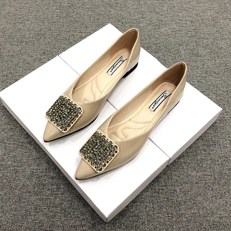 Giày Búp Bê Mũi Nhọn Đế Bằng Mềm Mại Size 32-44 Thời Trang 2022 Cho Nữ