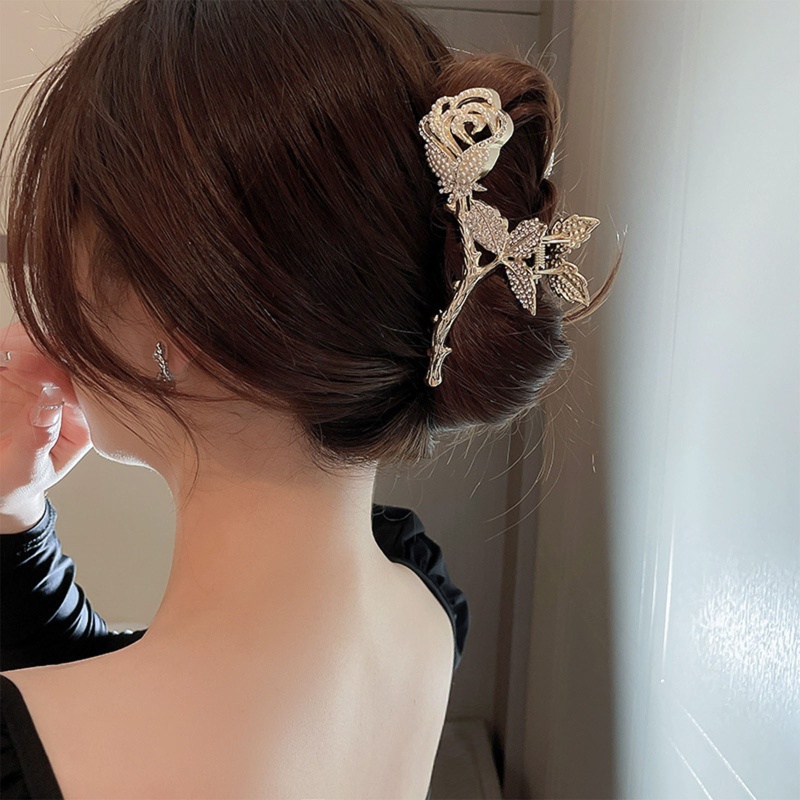 Kẹp Tóc Càng Cua Hình Hoa Hồng Thanh Lịch Cho Nữ