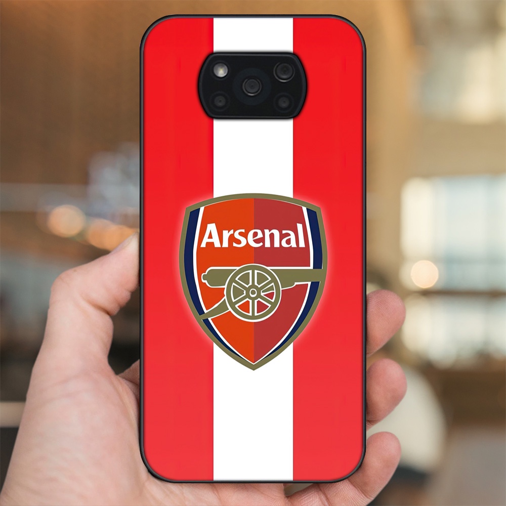 Ốp lưng Xiaomi Poco X3, Poco X3 Pro, Poco X3 NFC viền đen in hình Arsenal FC