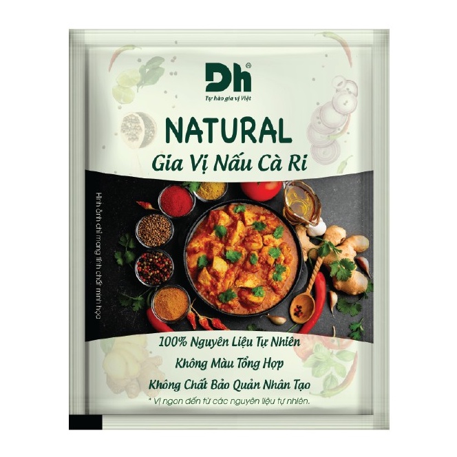 Gói Gia Vị Nấu Cà Ri DH Foods 10gr - Bột cà ri từ Hạt ngò, nghệ, ớt bột, quế, đại hồi, đinh hương