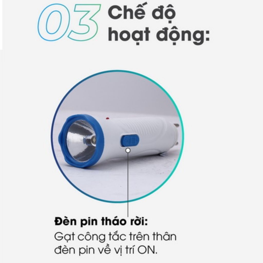 Vợt bắt muỗi Rạng Đông VBM RD.02 & VBM RD.03 & VBM RD.05, Tích hợp đèn pin siêu sáng, có thể tháo rời, Bảo hành 12 Tháng