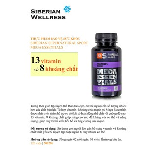 Viên bổ sung vitamin và khoáng chất Supernatural Sport Siberi Nga