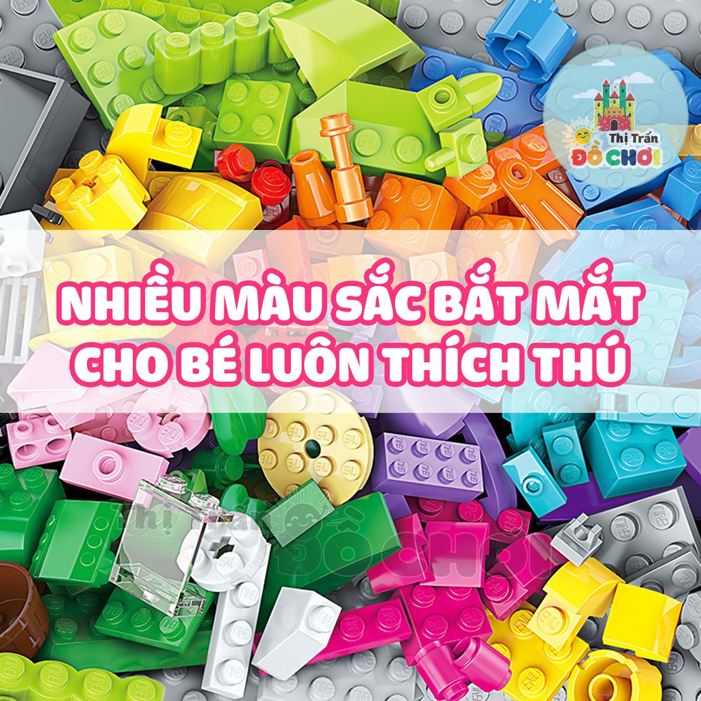 Đồ chơi lắp ráp, xếp hình lego hộp gạch sáng tạo cơ bản cho bé 2901 - Thị trấn đồ chơi