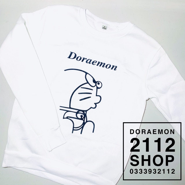 Áo sweater nam nữ Doraemon vải siêu mịn