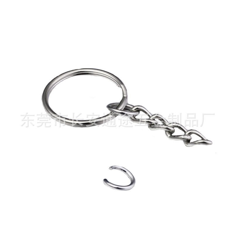 Bộ 10 Móc Khóa Bằng Sắt Móc Khóa Sắt Vòng Đôi Đơn Giản