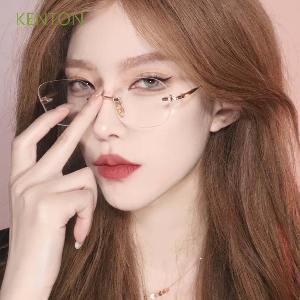 Mắt Kính Gọng Vuông Không Vành Bằng Hợp Kim Pc Nhiều Màu Thời Trang Hàn Quốc Cho Nữ