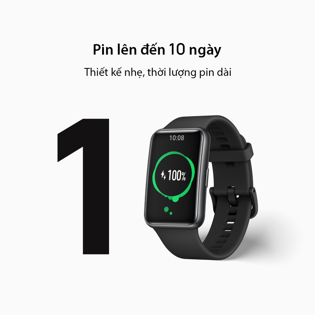 Đồng Hồ Thông Minh HUAWEI WATCH FIT Mới | Theo Dõi Spo2 Cả Ngày | Thời Lượng Pin Dài