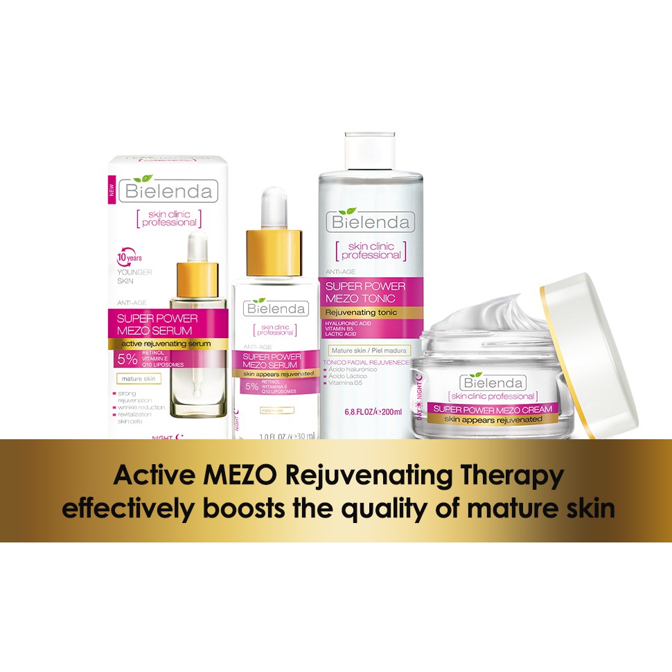 Serum Bielenda Super Power Mezo Serum _ chống lão hóa, cấp ẩm, trẻ hóa da