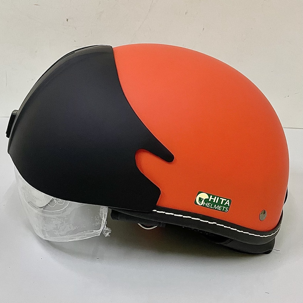 Mũ Bảo Hiểm 1/2 Đầu CHITA HELMETS CT6B1 Giấu Kính Trơn