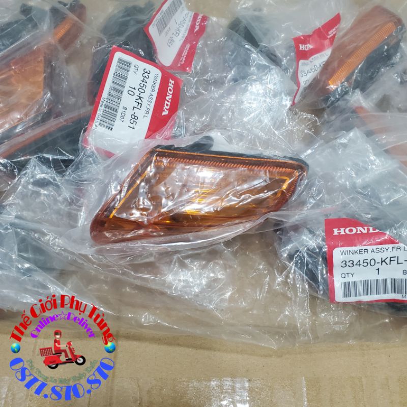 Cặp đèn xi nhan trước Wave Thái 110 zin Honda Thái Lan, củ xi nhan Wave Thái hàng nhập khẩu