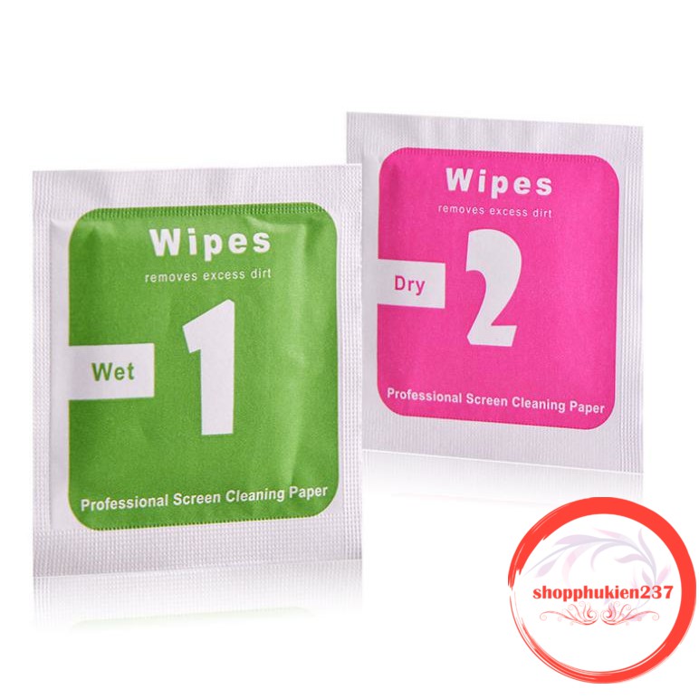 [Freeship toàn quốc từ 50k] COMBO MIẾNG LAU MÀN HÌNH ĐIỆN THOẠI ( GÓI 1 KHÔ - 1 ƯỚT )