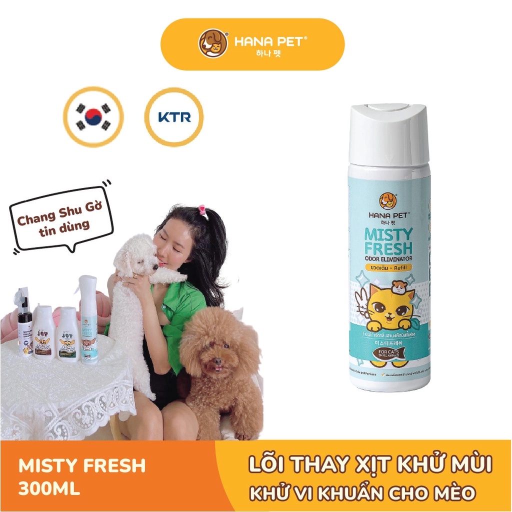 Lõi xịt khử mùi thay thế Misty Fresh cho mèo 300ml - Hana Pet Việt Nam