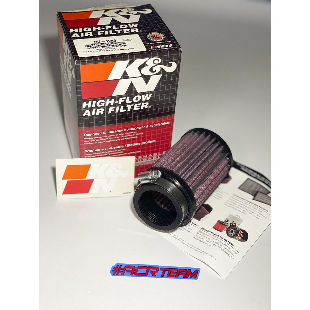 Lọc Gió Trụ KN 1280 - Satria Fi, Raider Fi, GSX 150R - Chính Hãng nhập từ Mỹ