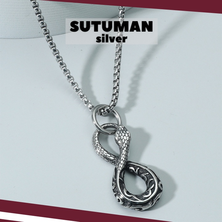 Dây chuyền cổ điển mặt vòng cổ con rắn MOBIUS RING ETERNAL SNAKE thương hiệu SuTu Việt Nam Thế giới phụ kiện thời trang