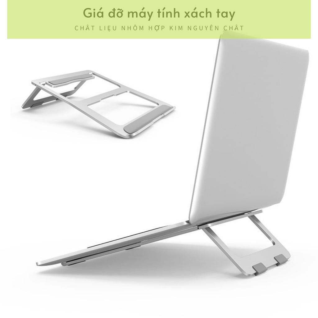 Giá Đỡ Dành Cho Laptop Macbook Để Bàn Chất Liệu Hợp Kim Nhôm Cao Cấp Hàng Nhập Khẩu Helios