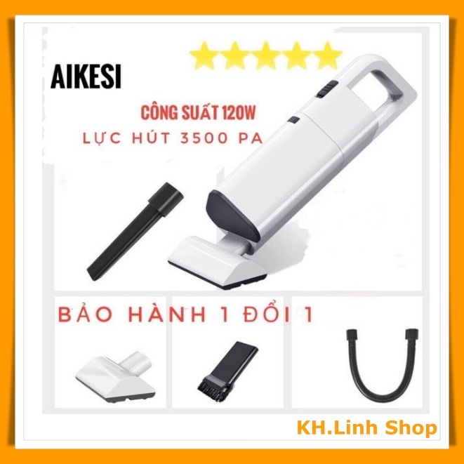 Máy hút bụi cầm tay không dây Aikesi hút lông thú, giường nệm, nhiều đầu hút