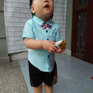 Áo sơ mi bé trai co giãn mạnh