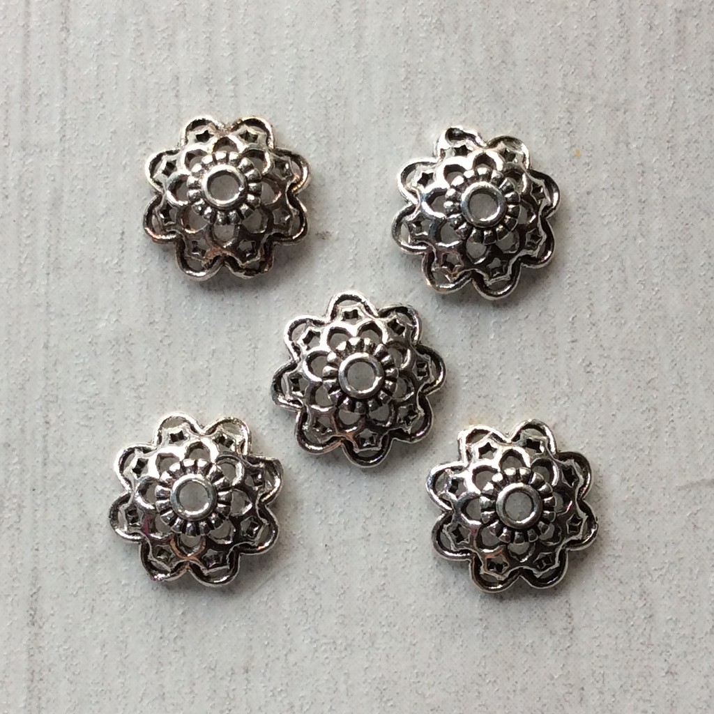 Charm Bạc Chụp hạt đá 10li