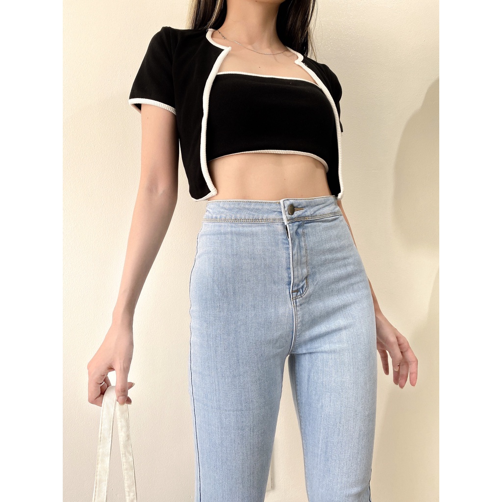 Quần Light / Dark blue wash skinny jeans 20decemberjeans mã 1109 | BigBuy360 - bigbuy360.vn