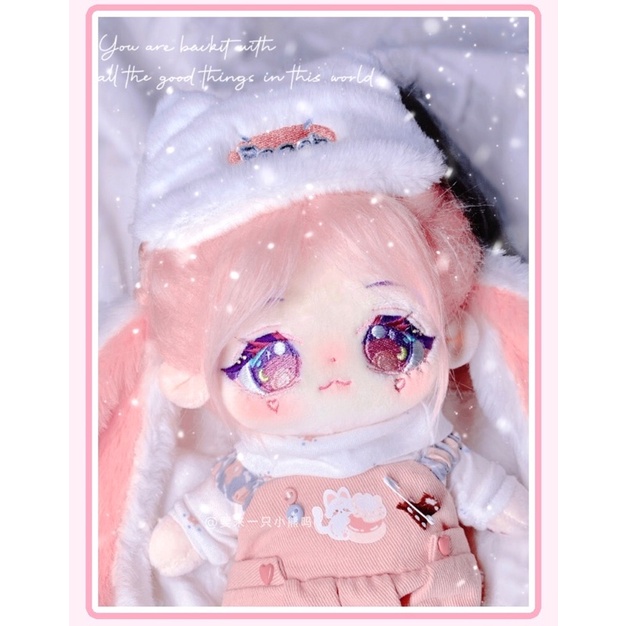 Doll 20cm Huyễn Đào Thỏ Tai Cụp Có Thể Tháo Rời